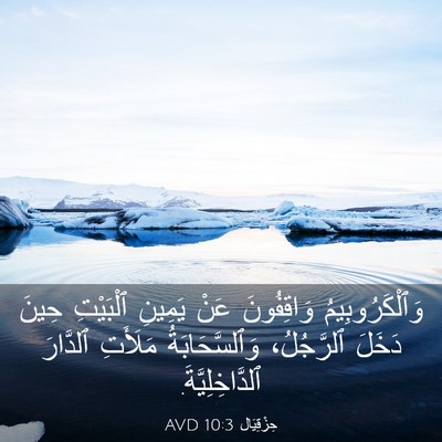 Picture 03 - حِزْقِيَال 10:3 AVD - وَٱلْكَرُوبِيمُ - Bible Verse Picture
