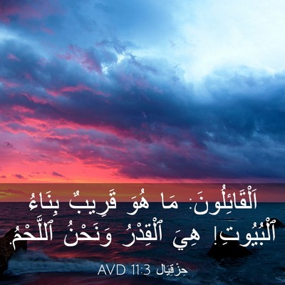 Picture 03 - حِزْقِيَال 11:3 AVD - اَلْقَائِلُونَ: مَا هُوَ - Bible Verse Picture