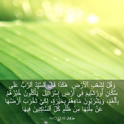 Picture 03 - حِزْقِيَال 12:19 AVD - وَقُلْ لِشَعْبِ ٱلْأَرْضِ: - Bible Verse Picture