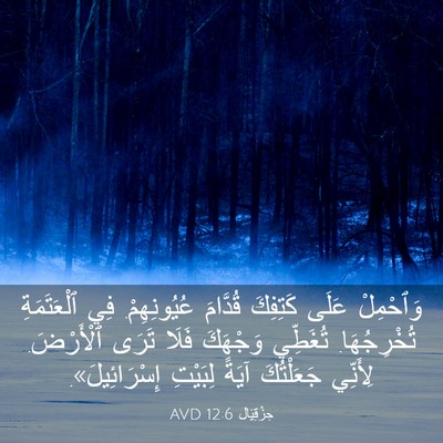 Picture 03 - حِزْقِيَال 12:6 AVD - وَٱحْمِلْ عَلَى كَتِفِكَ - Bible Verse Picture