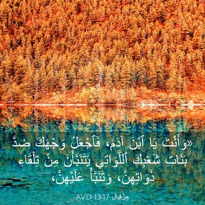 Picture 03 - حِزْقِيَال 13:17 AVD - «وَأَنْتَ يَا ٱبْنَ آدَمَ، - Bible Verse Picture