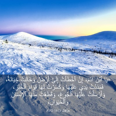 Picture 03 - حِزْقِيَال 14:13 AVD - «يَا ٱبْنَ آدَمَ، إِنْ - Bible Verse Picture