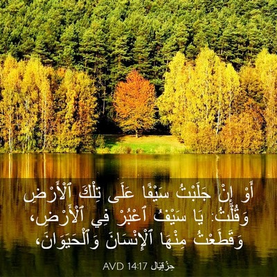 Picture 03 - حِزْقِيَال 14:17 AVD - أَوْ إِنْ جَلَبْتُ سَيْفًا - Bible Verse Picture