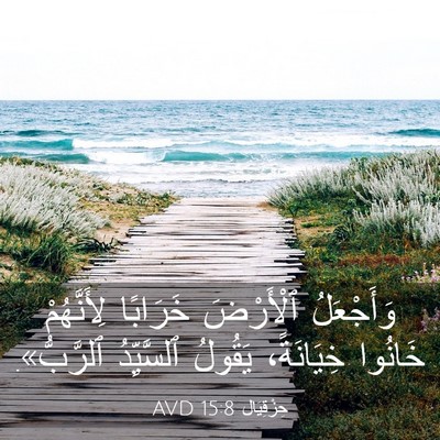 Picture 03 - حِزْقِيَال 15:8 AVD - وَأَجْعَلُ ٱلْأَرْضَ - Bible Verse Picture
