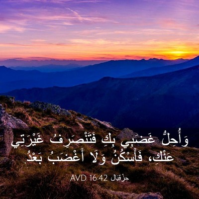 Picture 03 - حِزْقِيَال 16:42 AVD - وَأُحِلُّ غَضَبِي بِكِ - Bible Verse Picture