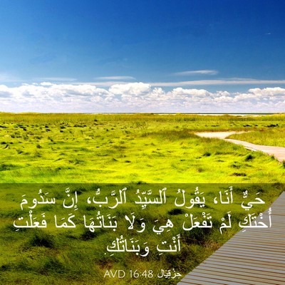 Picture 03 - حِزْقِيَال 16:48 AVD - حَيٌّ أَنَا، يَقُولُ - Bible Verse Picture