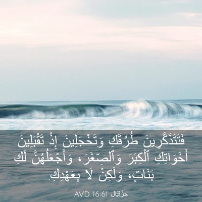 Picture 03 - حِزْقِيَال 16:61 AVD - فَتَتَذَكَّرِينَ طُرُقَكِ - Bible Verse Picture