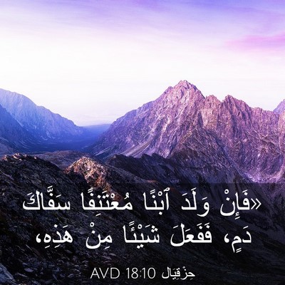 Picture 03 - حِزْقِيَال 18:10 AVD - «فَإِنْ وَلَدَ ٱبْنًا - Bible Verse Picture