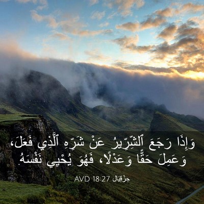 Picture 03 - حِزْقِيَال 18:27 AVD - وَإِذَا رَجَعَ - Bible Verse Picture