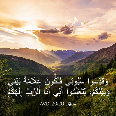Picture 03 - حِزْقِيَال 20:20 AVD - وَقَدِّسُوا سُبُوتِي - Bible Verse Picture