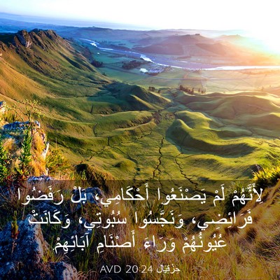 Picture 03 - حِزْقِيَال 20:24 AVD - لِأَنَّهُمْ لَمْ - Bible Verse Picture