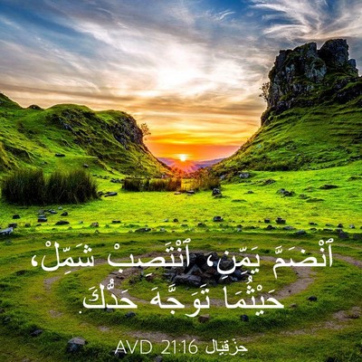 Picture 03 - حِزْقِيَال 21:16 AVD - ٱنْضَمَّ يَمِّنِ، - Bible Verse Picture