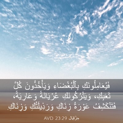 Picture 03 - حِزْقِيَال 23:29 AVD - فَيُعَامِلُونَكِ - Bible Verse Picture