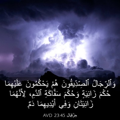 Picture 03 - حِزْقِيَال 23:45 AVD - وَٱلرِّجَالُ - Bible Verse Picture