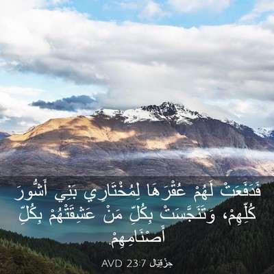 Picture 03 - حِزْقِيَال 23:7 AVD - فَدَفَعَتْ لَهُمْ - Bible Verse Picture