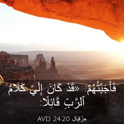Picture 03 - حِزْقِيَال 24:20 AVD - فَأَجَبْتُهُمْ: «قَدْ - Bible Verse Picture