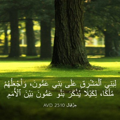 Picture 03 - حِزْقِيَال 25:10 AVD - لِبَنِي ٱلْمَشْرِقِ عَلَى - Bible Verse Picture
