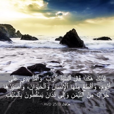 Picture 03 - حِزْقِيَال 25:13 AVD - لِذَلِكَ هَكَذَا قَالَ - Bible Verse Picture