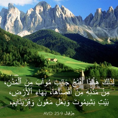 Picture 03 - حِزْقِيَال 25:9 AVD - لِذَلِكَ هَأَنَذَا - Bible Verse Picture