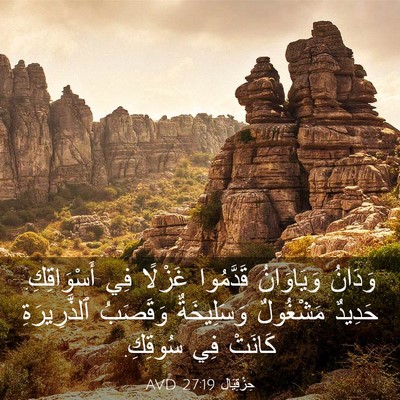 Picture 03 - حِزْقِيَال 27:19 AVD - وَدَانُ وَيَاوَانُ - Bible Verse Picture