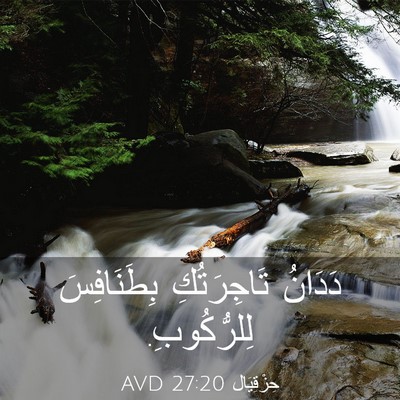 Picture 03 - حِزْقِيَال 27:20 AVD - دَدَانُ تَاجِرَتُكِ - Bible Verse Picture