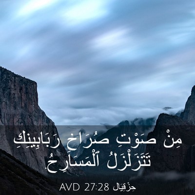Picture 03 - حِزْقِيَال 27:28 AVD - مِنْ صَوْتِ صُرَاخِ - Bible Verse Picture