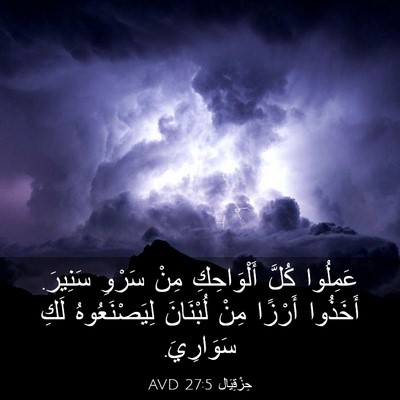 Picture 03 - حِزْقِيَال 27:5 AVD - عَمِلُوا كُلَّ - Bible Verse Picture