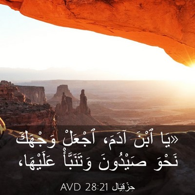 Picture 03 - حِزْقِيَال 28:21 AVD - «يَا ٱبْنَ آدَمَ، ٱجْعَلْ - Bible Verse Picture