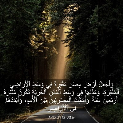 Picture 03 - حِزْقِيَال 29:12 AVD - وَأَجْعَلُ أَرْضَ مِصْرَ - Bible Verse Picture