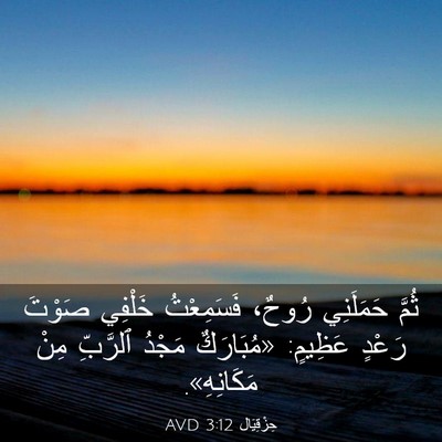 Picture 03 - حِزْقِيَال 3:12 AVD - ثُمَّ حَمَلَنِي رُوحٌ، - Bible Verse Picture