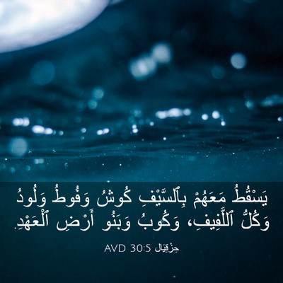 Picture 03 - حِزْقِيَال 30:5 AVD - يَسْقُطُ مَعَهُمْ - Bible Verse Picture