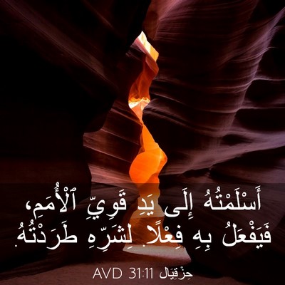 Picture 03 - حِزْقِيَال 31:11 AVD - أَسْلَمْتُهُ إِلَى يَدِ - Bible Verse Picture