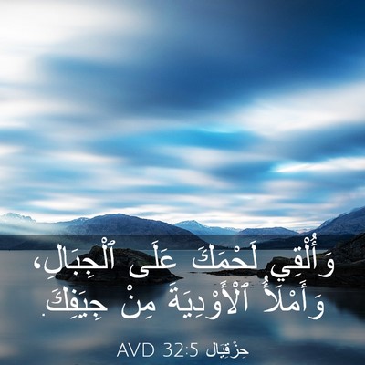 Picture 03 - حِزْقِيَال 32:5 AVD - وَأُلْقِي لَحْمَكَ عَلَى - Bible Verse Picture