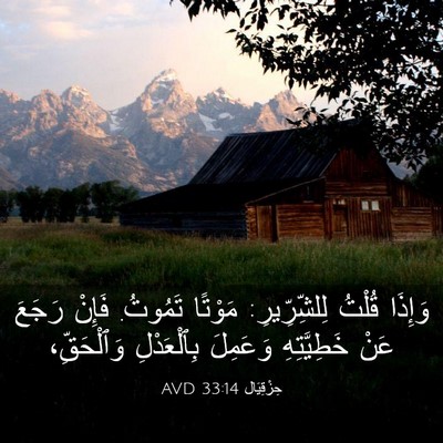 Picture 03 - حِزْقِيَال 33:14 AVD - وَإِذَا قُلْتُ - Bible Verse Picture