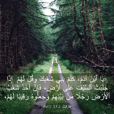 Picture 03 - حِزْقِيَال 33:2 AVD - «يَا ٱبْنَ آدَمَ، كَلِّمْ - Bible Verse Picture