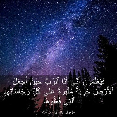 Picture 03 - حِزْقِيَال 33:29 AVD - فَيَعْلَمُونَ أَنِّي - Bible Verse Picture
