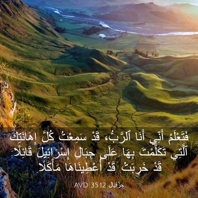 Picture 03 - حِزْقِيَال 35:12 AVD - فَتَعْلَمُ أَنِّي أَنَا - Bible Verse Picture
