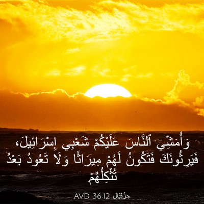 Picture 03 - حِزْقِيَال 36:12 AVD - وَأُمَشِّي ٱلنَّاسَ - Bible Verse Picture