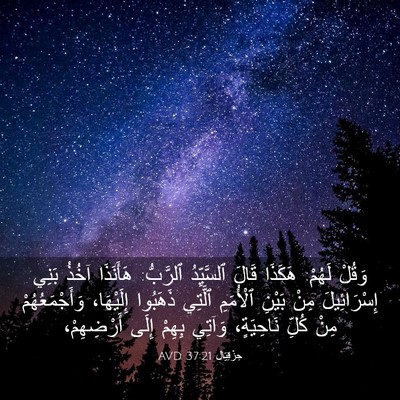 Picture 03 - حِزْقِيَال 37:21 AVD - وَقُلْ لَهُمْ: هَكَذَا - Bible Verse Picture