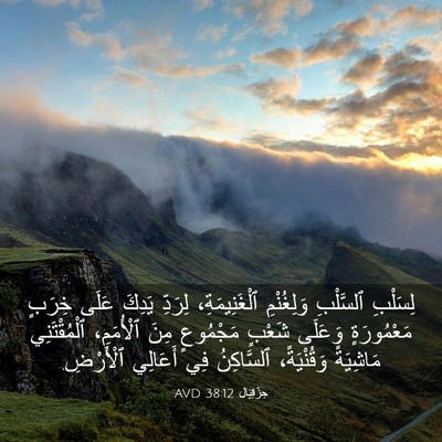 Picture 03 - حِزْقِيَال 38:12 AVD - لِسَلْبِ ٱلسَّلْبِ - Bible Verse Picture