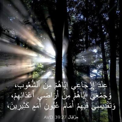 Picture 03 - حِزْقِيَال 39:27 AVD - عِنْدَ إِرْجَاعِي - Bible Verse Picture