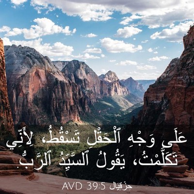 Picture 03 - حِزْقِيَال 39:5 AVD - عَلَى وَجْهِ ٱلْحَقْلِ - Bible Verse Picture