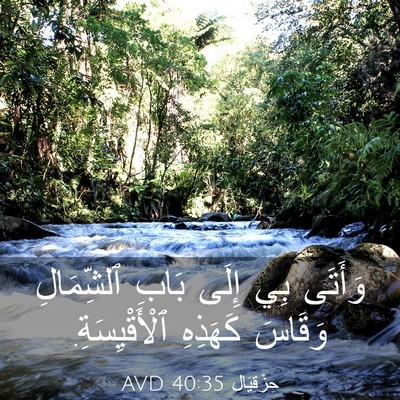 Picture 03 - حِزْقِيَال 40:35 AVD - وَأَتَى بِي إِلَى بَابِ - Bible Verse Picture