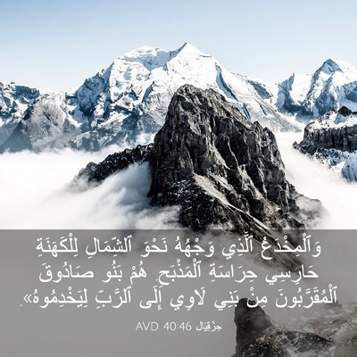 Picture 03 - حِزْقِيَال 40:46 AVD - وَٱلْمِخْدَعُ ٱلَّذِي - Bible Verse Picture