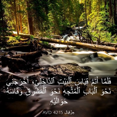 Picture 03 - حِزْقِيَال 42:15 AVD - فَلَمَّا أَتَمَّ قِيَاسَ - Bible Verse Picture
