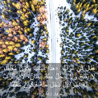 Picture 03 - حِزْقِيَال 44:2 AVD - فَقَالَ لِيَ ٱلرَّبُّ: - Bible Verse Picture