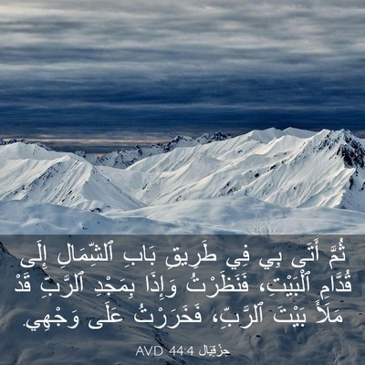 Picture 03 - حِزْقِيَال 44:4 AVD - ثُمَّ أَتَى بِي فِي - Bible Verse Picture