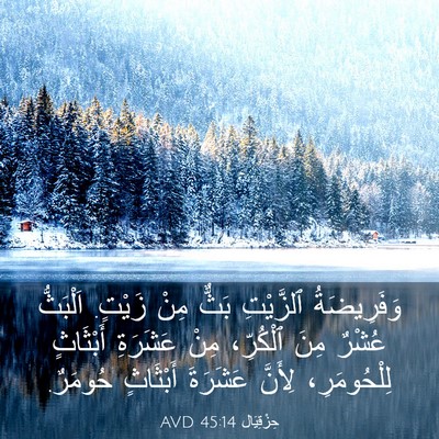 Picture 03 - حِزْقِيَال 45:14 AVD - وَفَرِيضَةُ ٱلزَّيْتِ - Bible Verse Picture