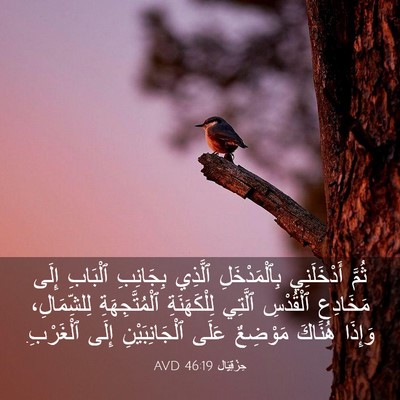Picture 03 - حِزْقِيَال 46:19 AVD - ثُمَّ أَدْخَلَنِي - Bible Verse Picture