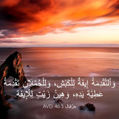 Picture 03 - حِزْقِيَال 46:5 AVD - وَٱلتَّقْدِمَةُ إِيفَةٌ - Bible Verse Picture